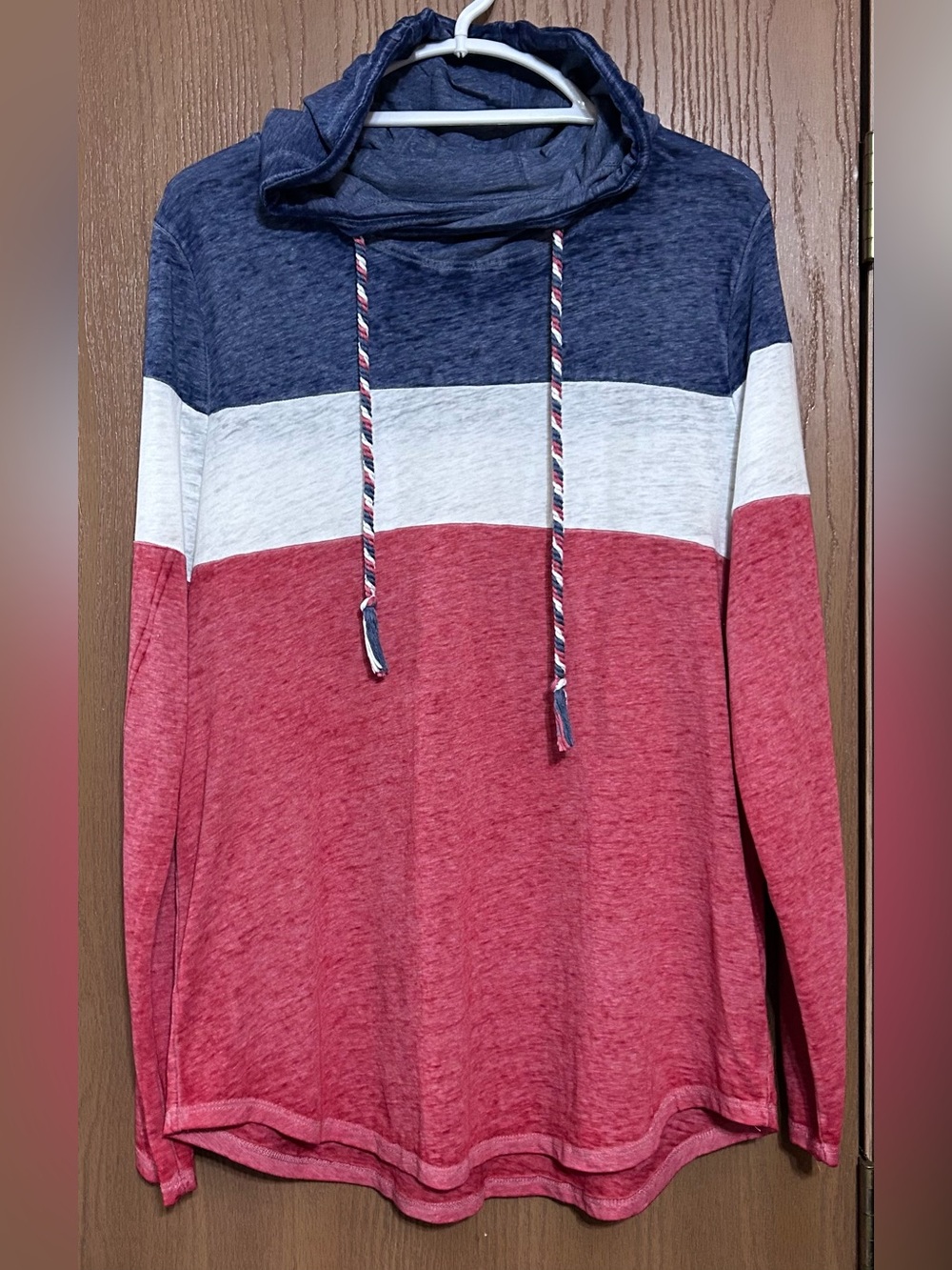 Maurices Colorblock Hooded Long Sleeve Tee